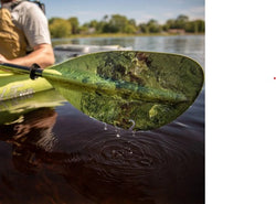 angler paddle in use