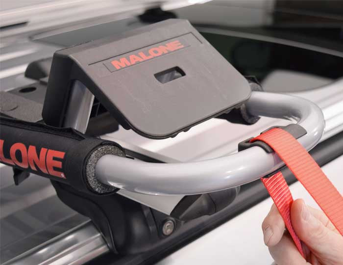 Malone - DownLoader™ Kayak Carrier with Tie-Downs - J-Style - Folding - Side Loading