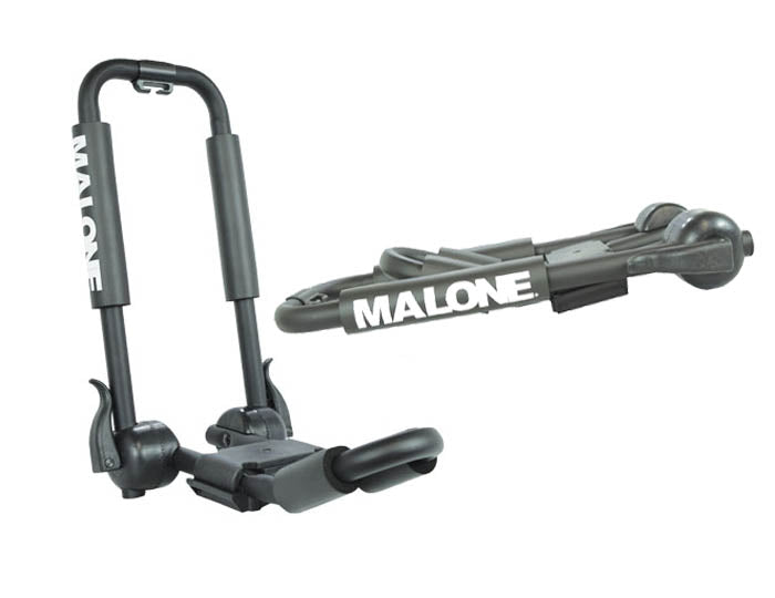 Malone - FoldAway-J™ Kayak Carrier with Tie-Downs - J-Style - Folding - Side Loading