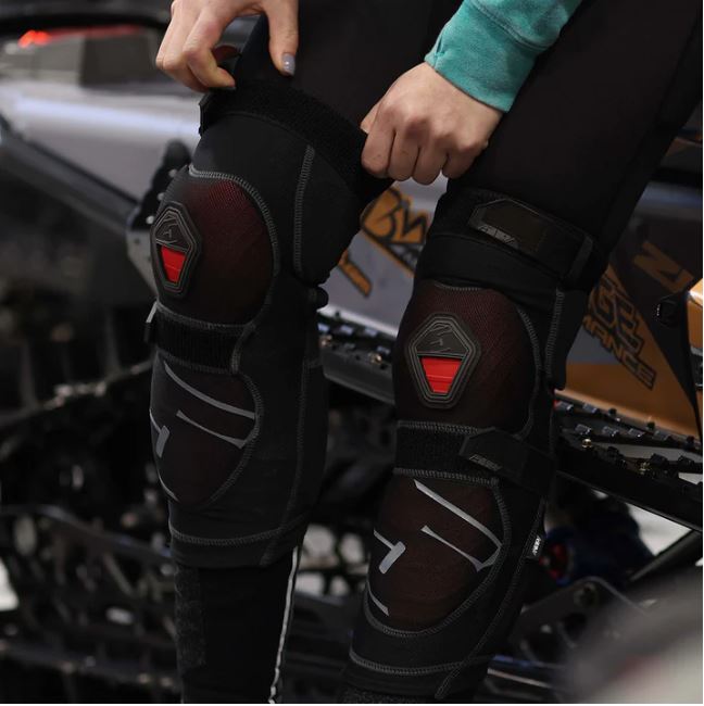 509 R-Mor protective knee pad being put on