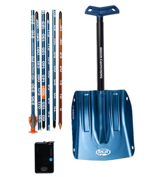 BCA safety package shovel, probe, beacon