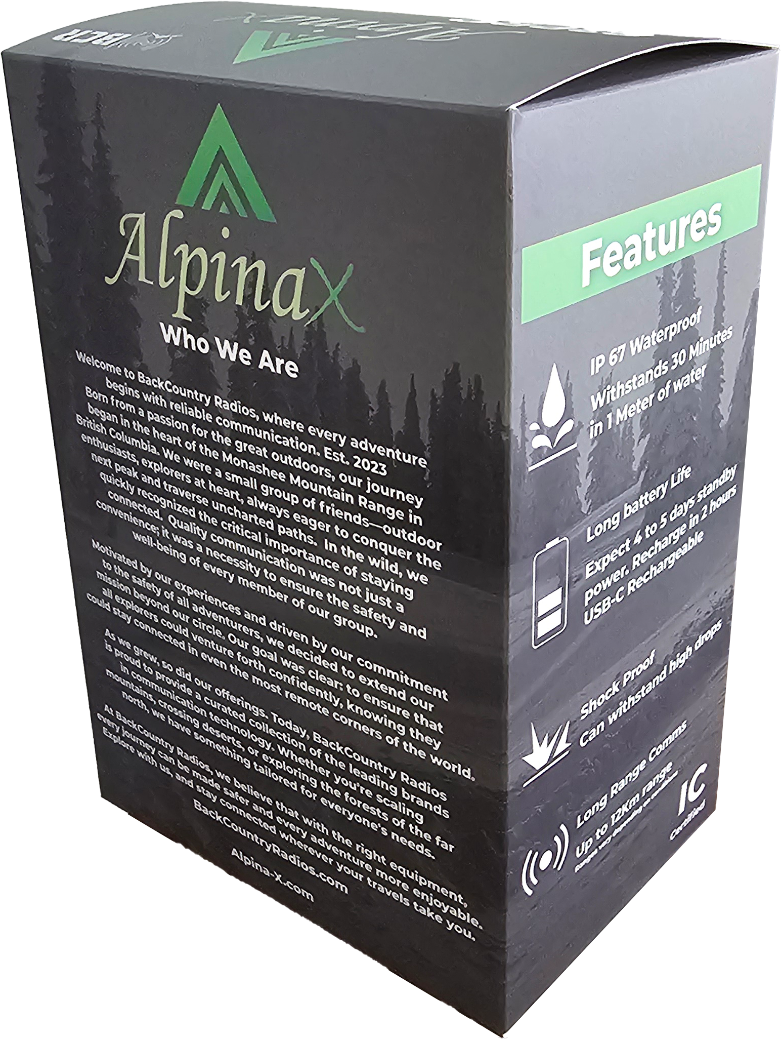 AlpinaX Retail Box back