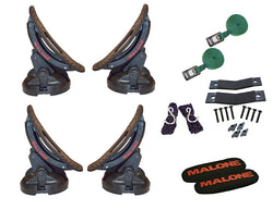 Malone - SaddleUp Pro™ Kayak Carrier with Tie-Downs - Saddle Style - Rear Loading - Jawz Hardware