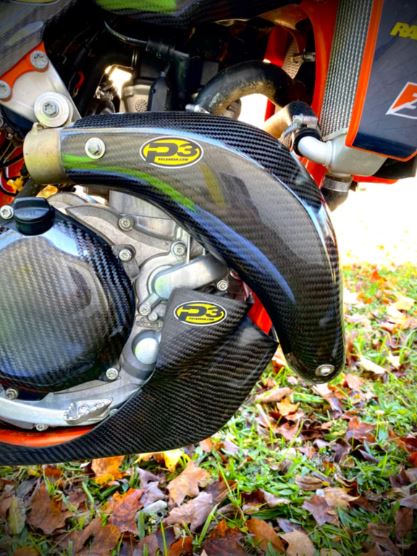 P3 - Carbon MAXCoverage Carbon Heat Shield KTM & Husqvarna 450 - Okanagan Snowbikes